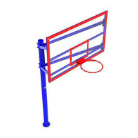 Basketball stand with height adjustment  shield polycarbonate 1800x1050 (FIBA)