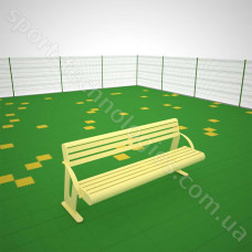 Bench with backrest 